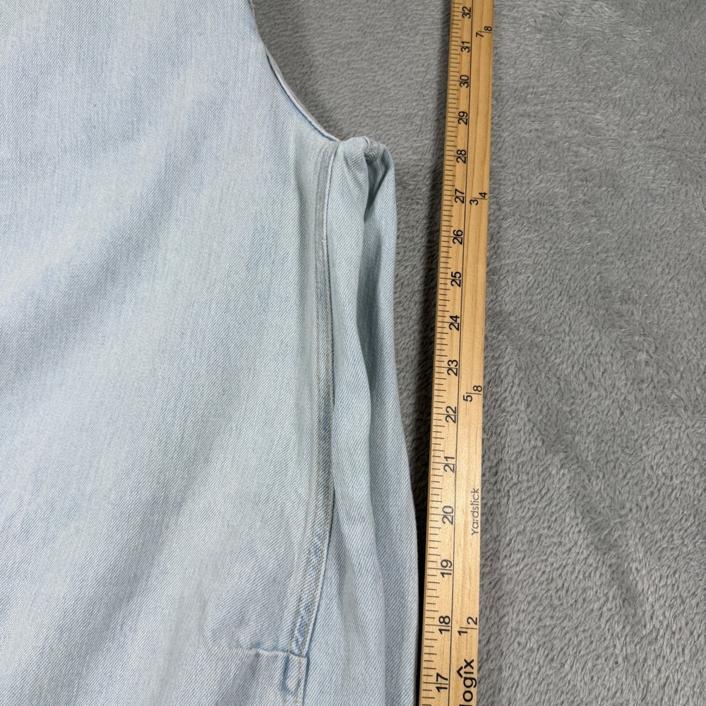 Free People We The Free Westward Demi Jeans Women 25 Light Blue Wide Leg Barrel - Picture 8 of 10